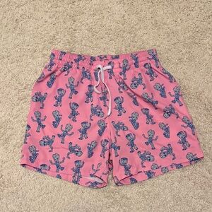 chubbies Pink Groot Swim Trunks, Small